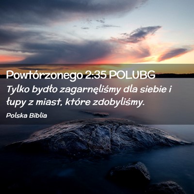 Picture 02 - Powtórzonego 2:35 POLUBG - Tylko bydło zagarnęliśmy dla siebie i łupy z - Bible Verse Picture
