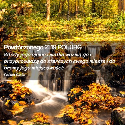 Picture 02 - Powtórzonego 21:19 POLUBG - Wtedy jego ojciec i matka wezmą go i - Bible Verse Picture