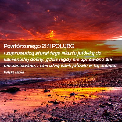 Picture 02 - Powtórzonego 21:4 POLUBG - I zaprowadzą starsi tego miasta jałówkę do - Bible Verse Picture