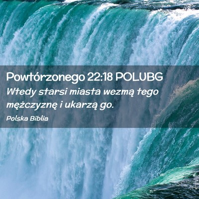 Picture 02 - Powtórzonego 22:18 POLUBG - Wtedy starsi miasta wezmą tego mężczyznę i - Bible Verse Picture