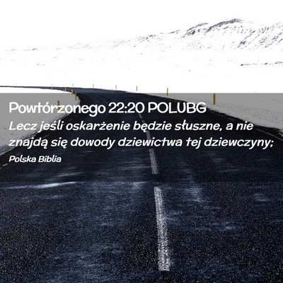 Picture 02 - Powtórzonego 22:20 POLUBG - Lecz jeśli oskarżenie będzie słuszne, a nie - Bible Verse Picture
