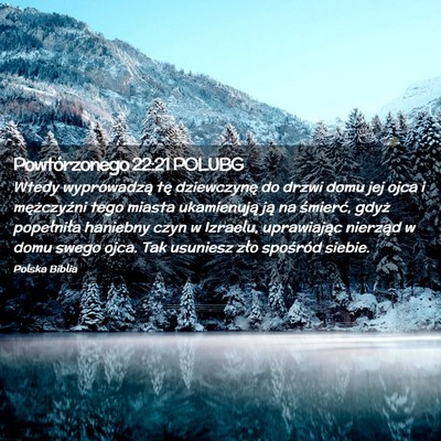 Picture 02 - Powtórzonego 22:21 POLUBG - Wtedy wyprowadzą tę dziewczynę do drzwi domu - Bible Verse Picture