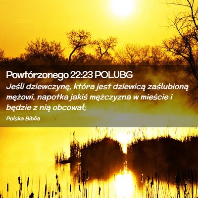 Picture 02 - Powtórzonego 22:23 POLUBG - Jeśli dziewczynę, która jest dziewicą - Bible Verse Picture