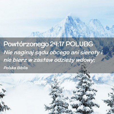 Picture 02 - Powtórzonego 24:17 POLUBG - Nie naginaj sądu obcego ani sieroty i nie bierz - Bible Verse Picture