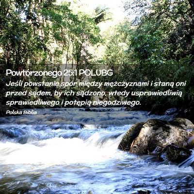 Picture 02 - Powtórzonego 25:1 POLUBG - Jeśli powstanie spór między mężczyznami i - Bible Verse Picture