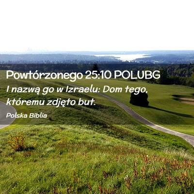 Picture 02 - Powtórzonego 25:10 POLUBG - I nazwą go w Izraelu: Dom tego, któremu zdjęto - Bible Verse Picture