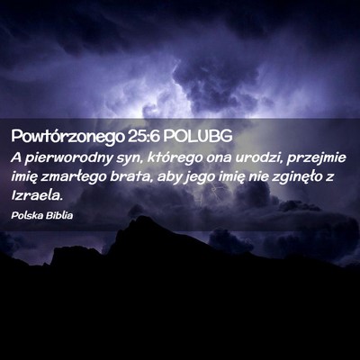 Picture 02 - Powtórzonego 25:6 POLUBG - A pierworodny syn, którego ona urodzi, przejmie - Bible Verse Picture