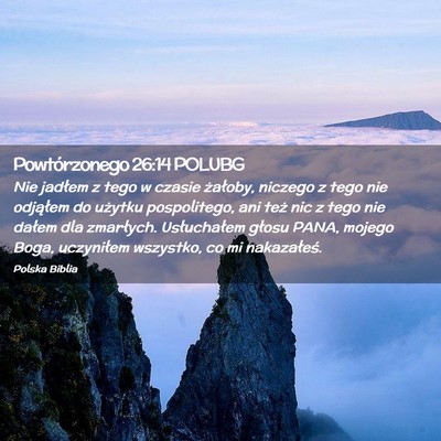 Picture 02 - Powtórzonego 26:14 POLUBG - Nie jadłem z tego w czasie żałoby, niczego z - Bible Verse Picture