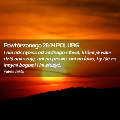 Picture 02 - Powtórzonego 28:14 POLUBG - I nie odstąpisz od żadnego słowa, które ja - Bible Verse Picture