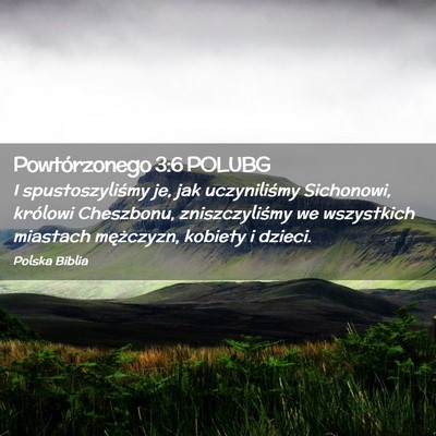 Picture 02 - Powtórzonego 3:6 POLUBG - I spustoszyliśmy je, jak uczyniliśmy Sichonowi, - Bible Verse Picture