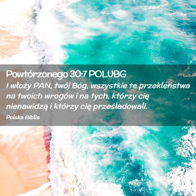 Picture 02 - Powtórzonego 30:7 POLUBG - I włoży PAN, twój Bóg, wszystkie te - Bible Verse Picture