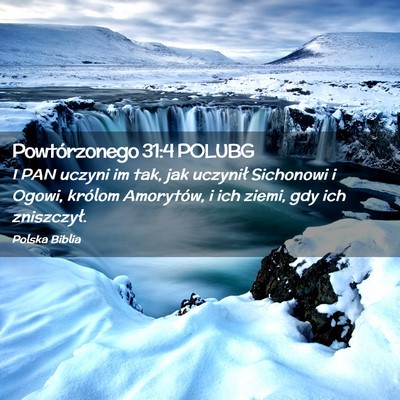 Picture 02 - Powtórzonego 31:4 POLUBG - I PAN uczyni im tak, jak uczynił Sichonowi i - Bible Verse Picture