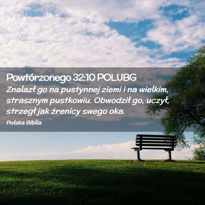 Picture 02 - Powtórzonego 32:10 POLUBG - Znalazł go na pustynnej ziemi i na wielkim, - Bible Verse Picture