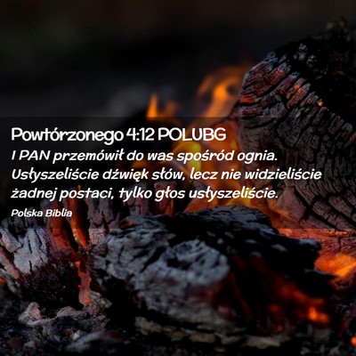 Picture 02 - Powtórzonego 4:12 POLUBG - I PAN przemówił do was spośród ognia. - Bible Verse Picture