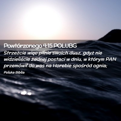 Picture 02 - Powtórzonego 4:15 POLUBG - Strzeżcie więc pilnie swoich dusz, gdyż nie - Bible Verse Picture