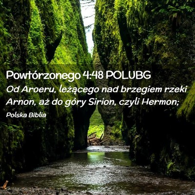 Picture 02 - Powtórzonego 4:48 POLUBG - Od Aroeru, leżącego nad brzegiem rzeki Arnon, - Bible Verse Picture