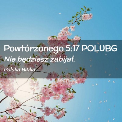 Picture 02 - Powtórzonego 5:17 POLUBG - Nie będziesz - Bible Verse Picture