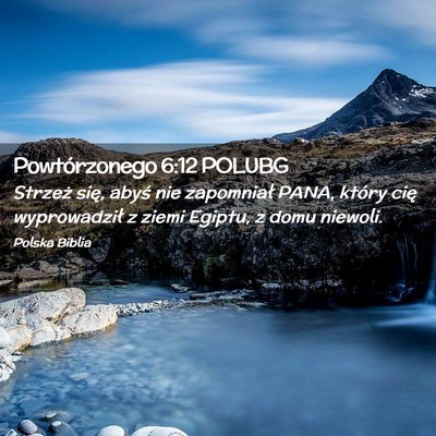 Picture 02 - Powtórzonego 6:12 POLUBG - Strzeż się, abyś nie zapomniał PANA, który - Bible Verse Picture