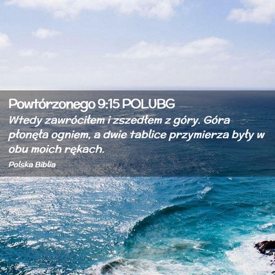Picture 02 - Powtórzonego 9:15 POLUBG - Wtedy zawróciłem i zszedłem z góry. Góra - Bible Verse Picture