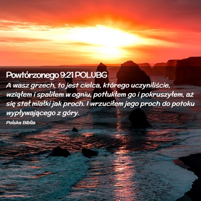 Picture 02 - Powtórzonego 9:21 POLUBG - A wasz grzech, to jest cielca, którego - Bible Verse Picture