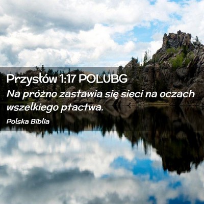 Picture 02 - Przysłów 1:17 POLUBG - Na próżno zastawia się sieci na oczach - Bible Verse Picture