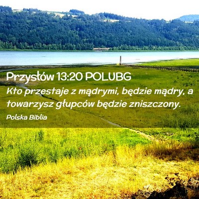 Picture 02 - Przysłów 13:20 POLUBG - Kto przestaje z mądrymi, będzie mądry, a - Bible Verse Picture