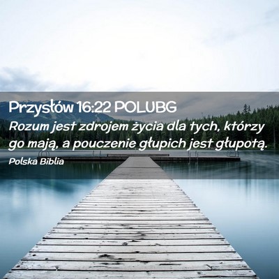 Picture 02 - Przysłów 16:22 POLUBG - Rozum jest zdrojem życia dla tych, którzy go - Bible Verse Picture