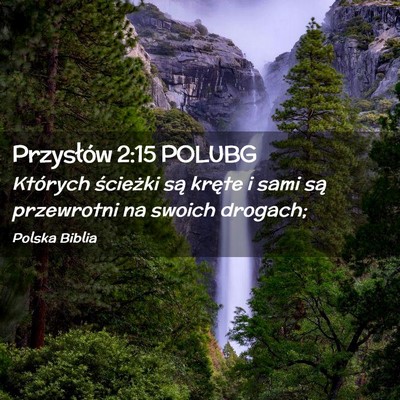Picture 02 - Przysłów 2:15 POLUBG - Których ścieżki są kręte i sami są - Bible Verse Picture
