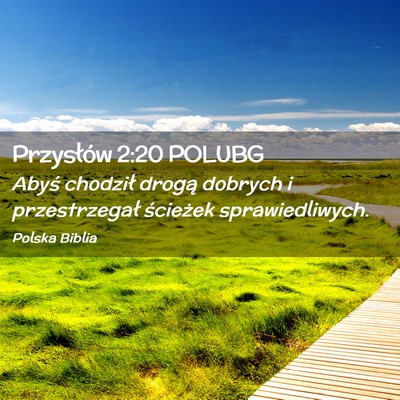 Picture 02 - Przysłów 2:20 POLUBG - Abyś chodził drogą dobrych i przestrzegał - Bible Verse Picture