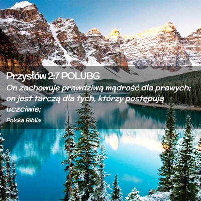 Picture 02 - Przysłów 2:7 POLUBG - On zachowuje prawdziwą mądrość dla prawych; - Bible Verse Picture