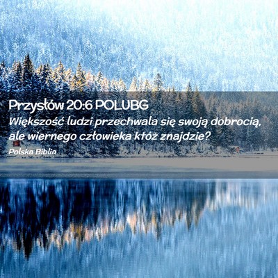 Picture 02 - Przysłów 20:6 POLUBG - Większość ludzi przechwala się swoją - Bible Verse Picture