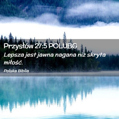 Picture 02 - Przysłów 27:5 POLUBG - Lepsza jest jawna nagana niż skryta - Bible Verse Picture