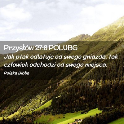 Picture 02 - Przysłów 27:8 POLUBG - Jak ptak odlatuje od swego gniazda, tak człowiek - Bible Verse Picture