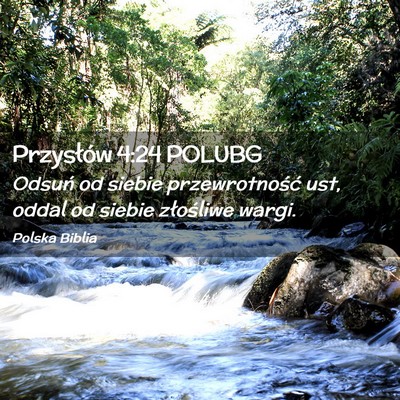 Picture 02 - Przysłów 4:24 POLUBG - Odsuń od siebie przewrotność ust, oddal od - Bible Verse Picture