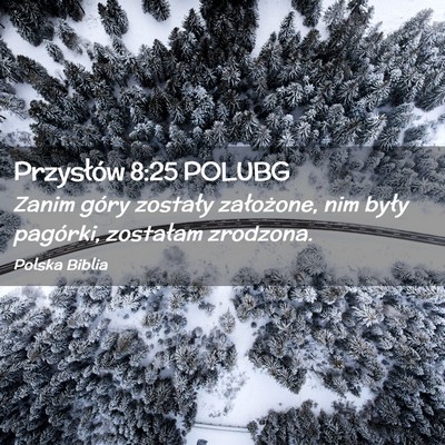 Picture 02 - Przysłów 8:25 POLUBG - Zanim góry zostały założone, nim były - Bible Verse Picture