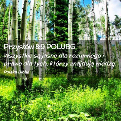 Picture 02 - Przysłów 8:9 POLUBG - Wszystkie są jasne dla rozumnego i prawe dla - Bible Verse Picture