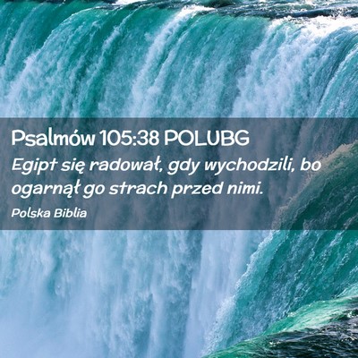 Picture 02 - Psalmów 105:38 POLUBG - Egipt się radował, gdy wychodzili, bo ogarnął - Bible Verse Picture