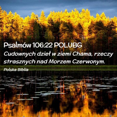 Picture 02 - Psalmów 106:22 POLUBG - Cudownych dzieł w ziemi Chama, rzeczy strasznych - Bible Verse Picture