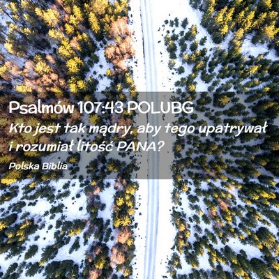 Picture 02 - Psalmów 107:43 POLUBG - Kto jest tak mądry, aby tego upatrywał i - Bible Verse Picture