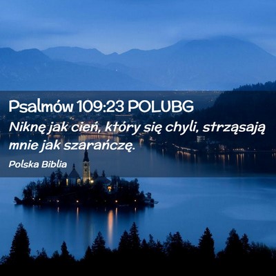 Picture 02 - Psalmów 109:23 POLUBG - Niknę jak cień, który się chyli, strząsają - Bible Verse Picture