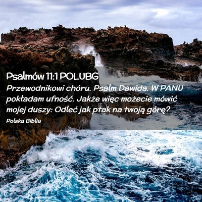 Picture 02 - Psalmów 11:1 POLUBG - Przewodnikowi chóru. Psalm Dawida. W PANU - Bible Verse Picture