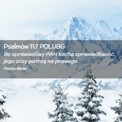 Picture 02 - Psalmów 11:7 POLUBG - Bo sprawiedliwy PAN kocha sprawiedliwość, jego - Bible Verse Picture