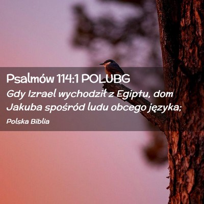 Picture 02 - Psalmów 114:1 POLUBG - Gdy Izrael wychodził z Egiptu, dom Jakuba - Bible Verse Picture