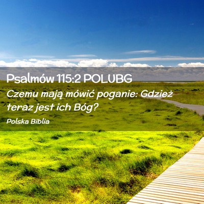 Picture 02 - Psalmów 115:2 POLUBG - Czemu mają mówić poganie: Gdzież teraz jest - Bible Verse Picture