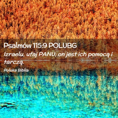 Picture 02 - Psalmów 115:9 POLUBG - Izraelu, ufaj PANU; on jest ich pomocą i - Bible Verse Picture