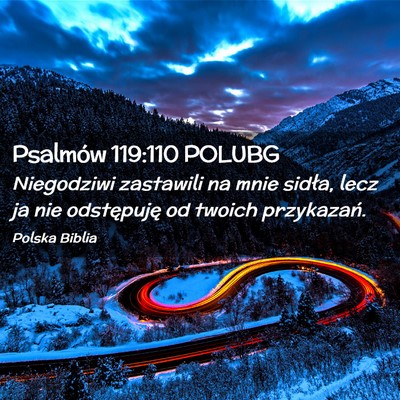 Picture 02 - Psalmów 119:110 POLUBG - Niegodziwi zastawili na mnie sidła, lecz ja nie - Bible Verse Picture