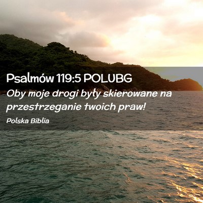 Picture 02 - Psalmów 119:5 POLUBG - Oby moje drogi były skierowane na przestrzeganie - Bible Verse Picture