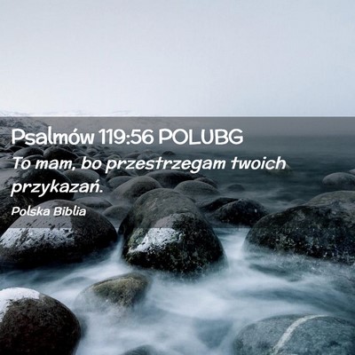 Picture 02 - Psalmów 119:56 POLUBG - To mam, bo przestrzegam twoich - Bible Verse Picture