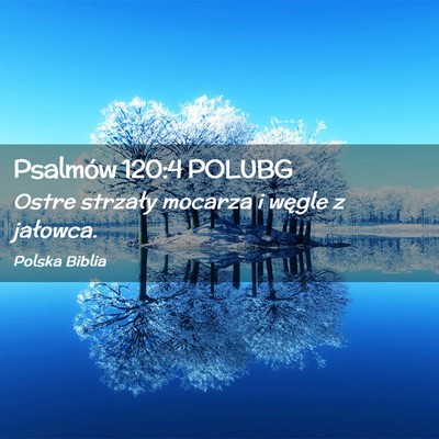 Picture 02 - Psalmów 120:4 POLUBG - Ostre strzały mocarza i węgle z - Bible Verse Picture