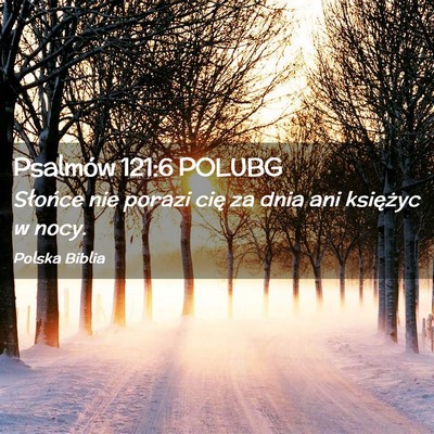 Picture 02 - Psalmów 121:6 POLUBG - Słońce nie porazi cię za dnia ani księżyc w - Bible Verse Picture